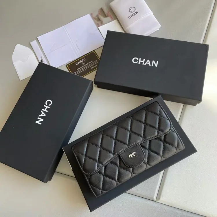 Cross-border light luxury versatile small fragrance wallet women's zipper card holder large capacity wallet multi-card slot rhombus long wallet