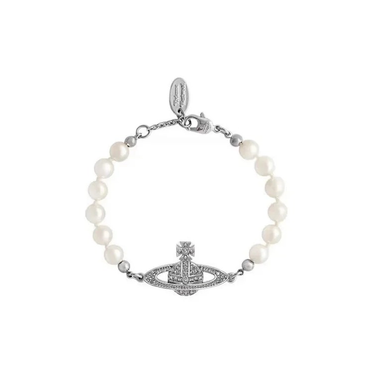 High version of the Queen Mother's Plane Saturn Pearl Bracelet for Women Vivian Classic Planet Pin Pearl Bracelet Jewelry