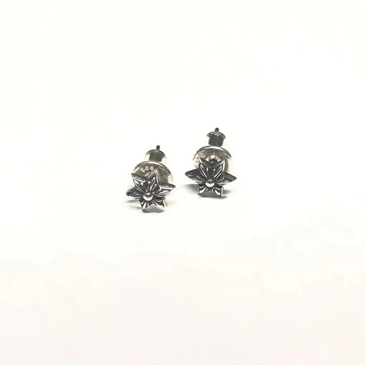 Chrome Hearts High of Chaoxuan Croix Heart Cross Earrings, new men's and women's retro fashion personalized earrings, Handu jewelry