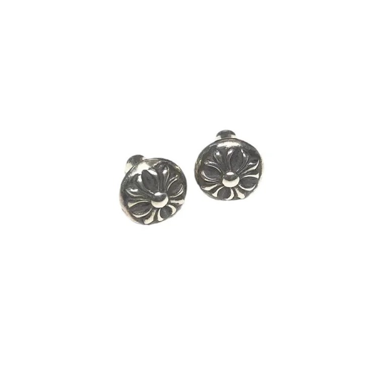 Chrome Hearts High of Chaoxuan Croix Heart Cross Earrings, new men's and women's retro fashion personalized earrings, Handu jewelry