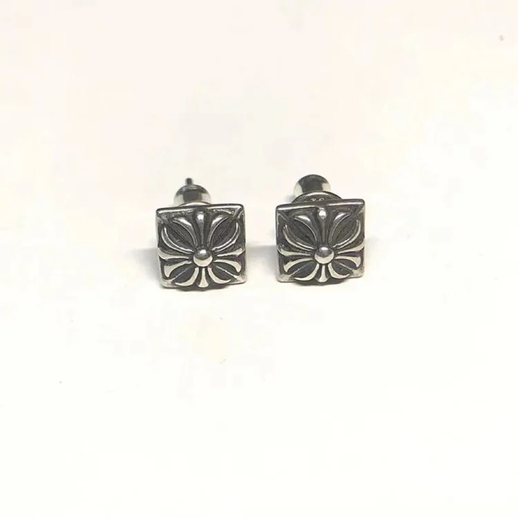 Chrome Hearts High of Chaoxuan Croix Heart Cross Earrings, new men's and women's retro fashion personalized earrings, Handu jewelry