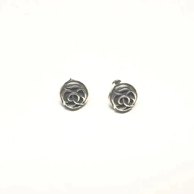 Chrome Hearts High of Chaoxuan Croix Heart Cross Earrings, new men's and women's retro fashion personalized earrings, Handu jewelry