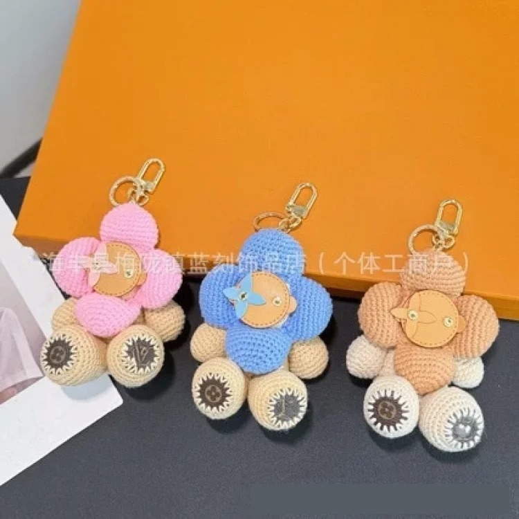 Internet celebrity's same style sun flower plush doll, cute woolen handmade pendant, bag small pendant keychain