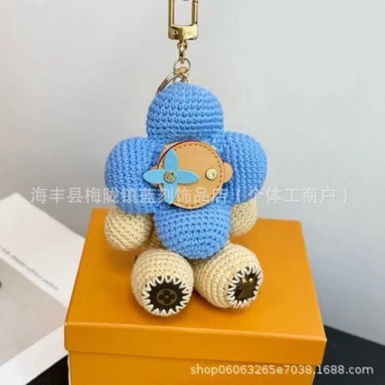 Internet celebrity's same style sun flower plush doll, cute woolen handmade pendant, bag small pendant keychain