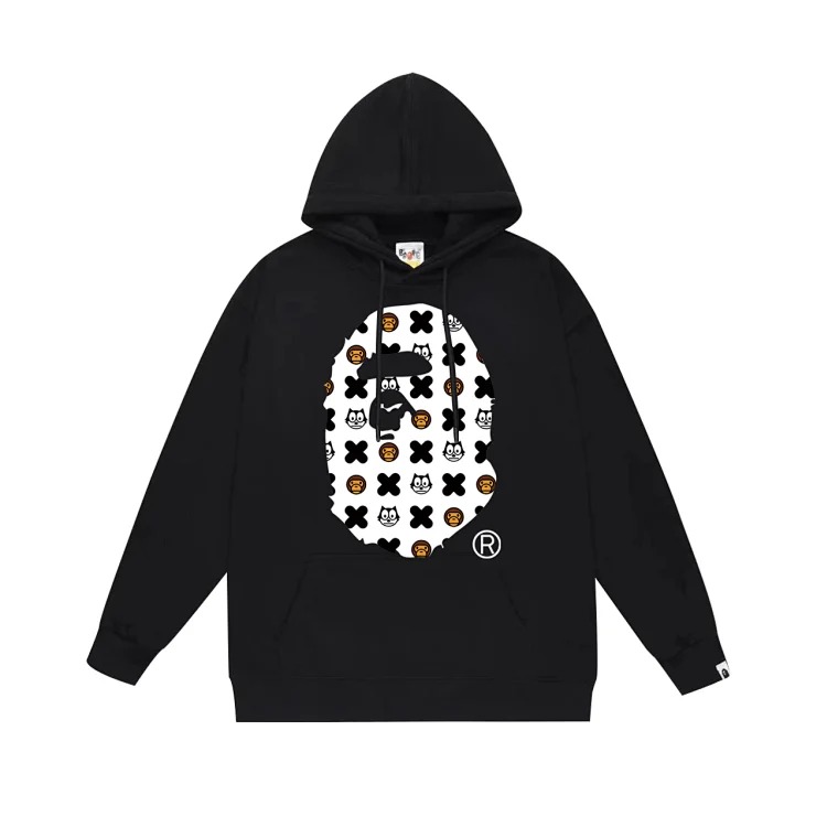 Fashionable hooded sweatshirt with simple pattern(pic20) Fashionable hooded sweatshirt with simple pattern