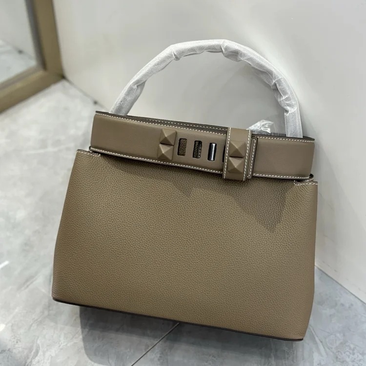 Cross-border popular medor bag first-layer cowhide with switf leather belt decorative handbag light luxury shoulder crossbody bag