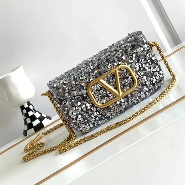 2026 new shiny ball handbags, high-end flip-top portable cross-shoulder women's bags, trendy and simple
