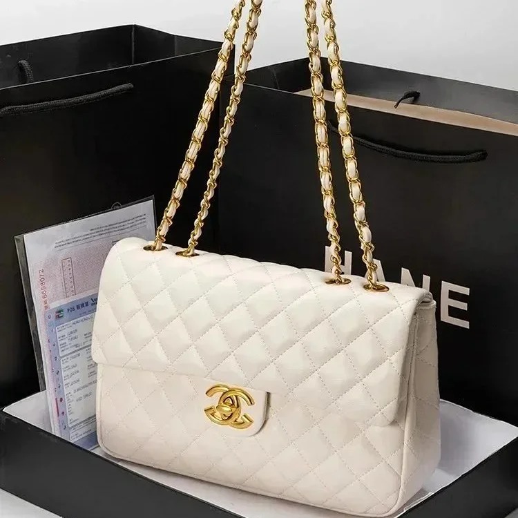 AA-07 high-quality genuine leather CF shoulder crossbody chain bag +86 182 5902 4114 image 3