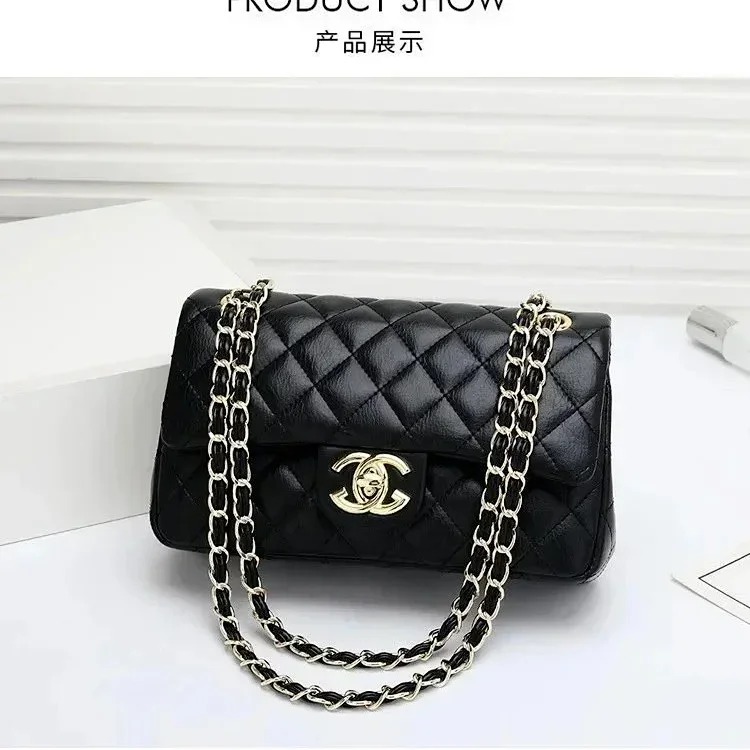 AA-07 high-quality genuine leather CF shoulder crossbody chain bag +86 182 5902 4114 image 4