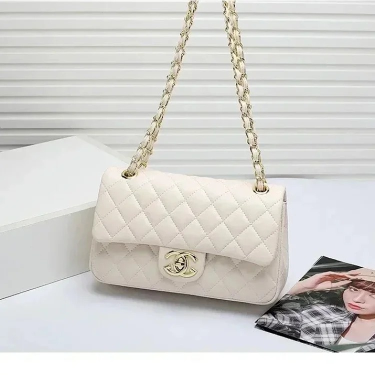 AA-07 high-quality genuine leather CF shoulder crossbody chain bag +86 182 5902 4114 image 5
