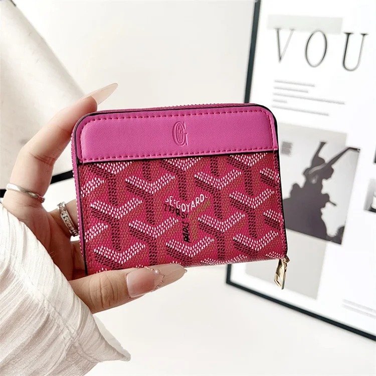 New dog tooth leather zipper card ID storage bag coin purse ID card bank card card bag universal style