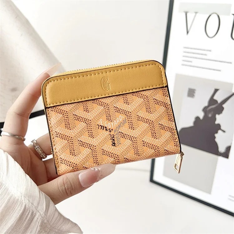 New dog tooth leather zipper card ID storage bag coin purse ID card bank card card bag universal style image 2