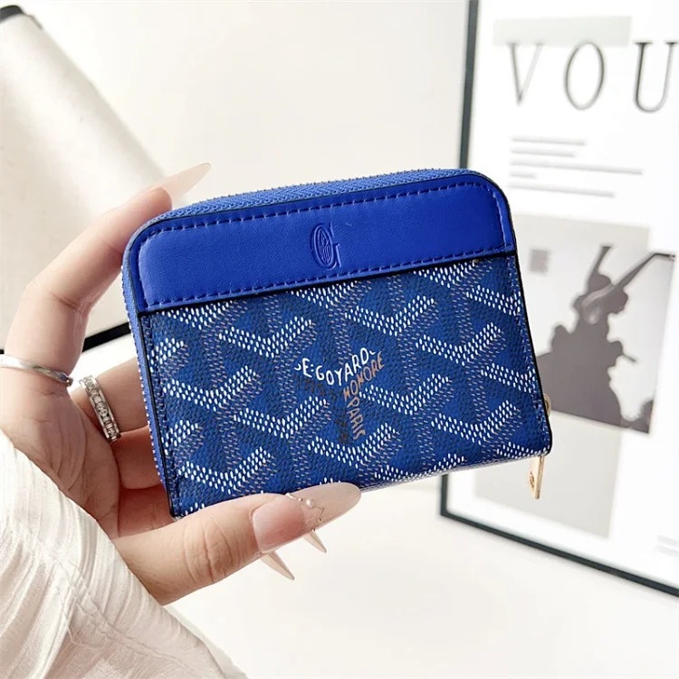 New dog tooth leather zipper card ID storage bag coin purse ID card bank card card bag universal style image 6