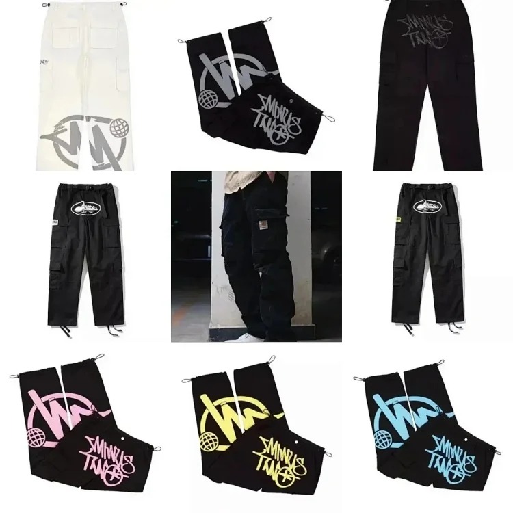 Overseas printed patchwork overalls trendy casual high street trousers ins super popular and versatile-0317