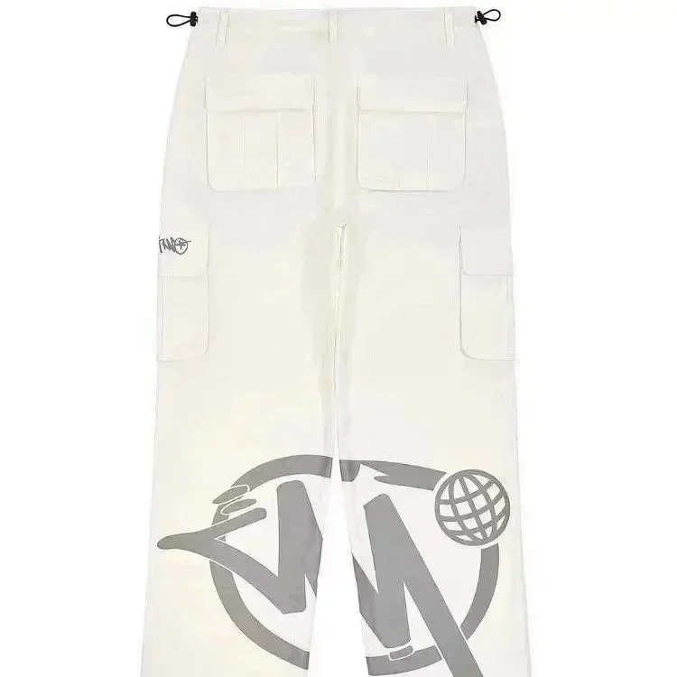 Overseas printed patchwork overalls trendy casual high street trousers ins super popular and versatile-0317 image 2