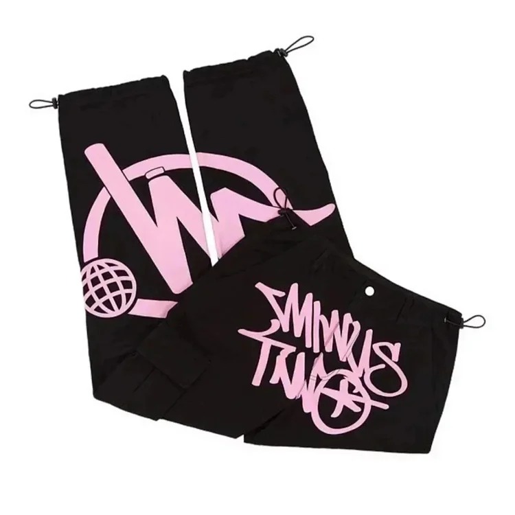Overseas printed patchwork overalls trendy casual high street trousers ins super popular and versatile-0317 image 4