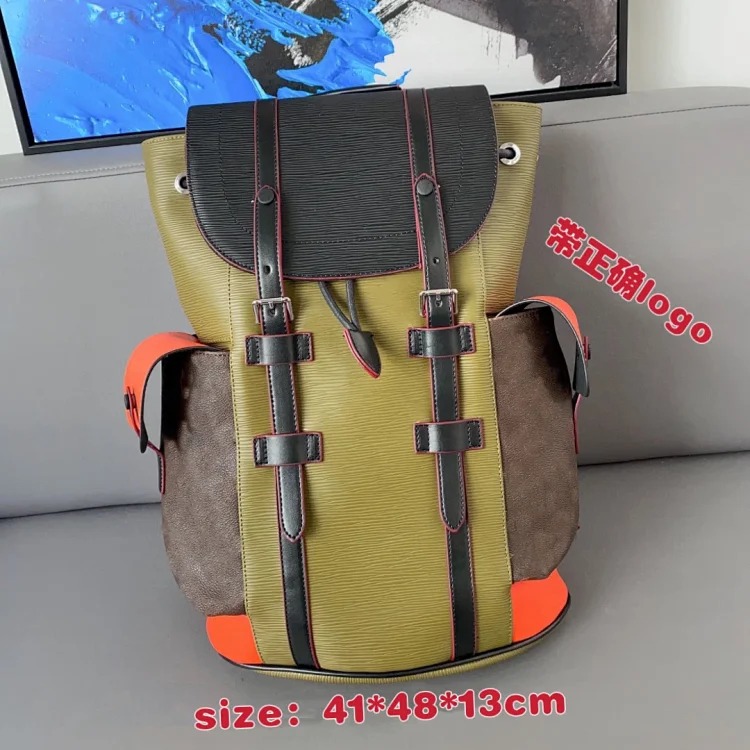Louis Vuitton New men's backpack large capacity backpack student school bag classic presbyopic airport bag travel bag computer backpack