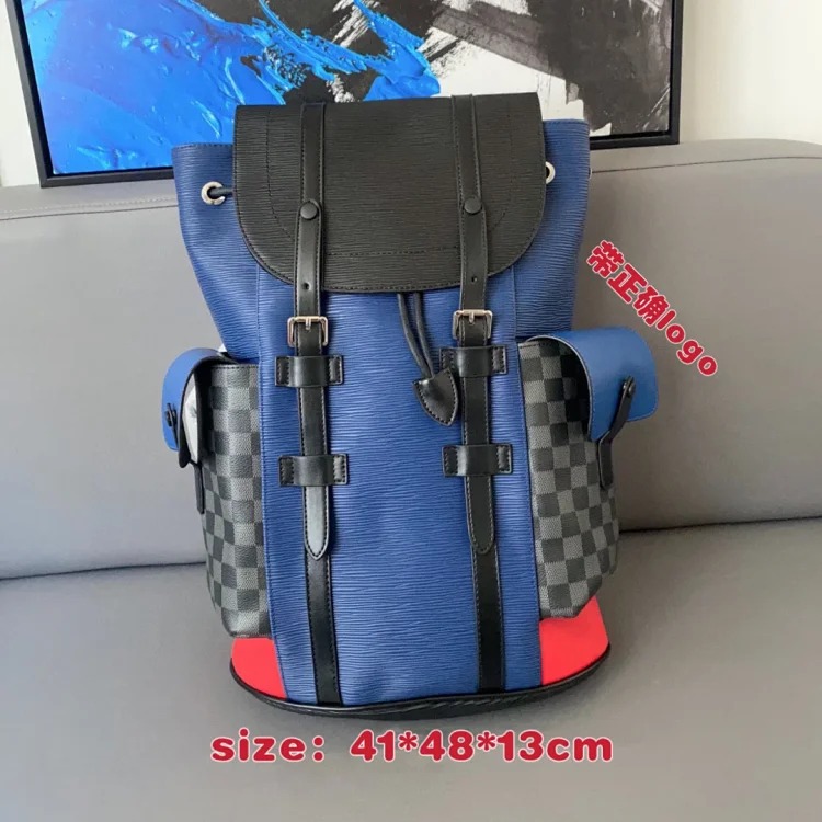 Louis Vuitton New men's backpack large capacity backpack student school bag classic presbyopic airport bag travel bag computer backpack