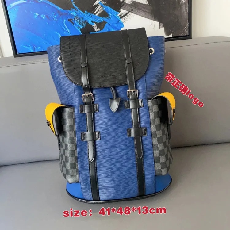 Louis Vuitton New men's backpack large capacity backpack student school bag classic presbyopic airport bag travel bag computer backpack