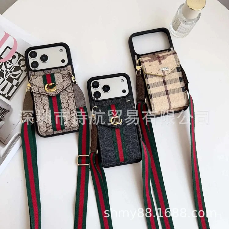 Suitable for ihone17pro mobile phone case, Apple 16plus diagonal card bag, card holder storage bag, anti-fall protective cover