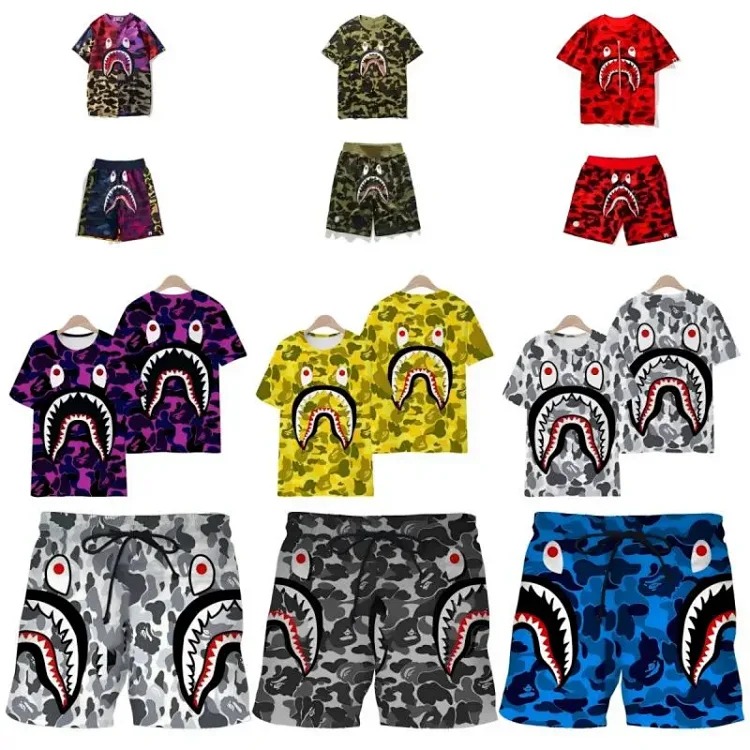 YY08-Summer Shark Suit t-shirt, Shorts