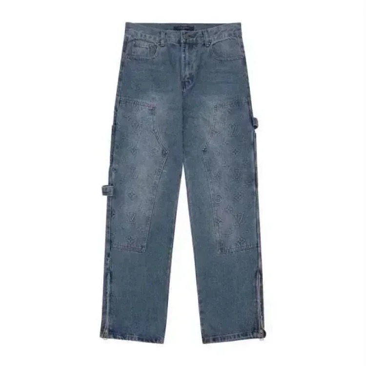 Of washed ripped patchwork jeans YHH image 4