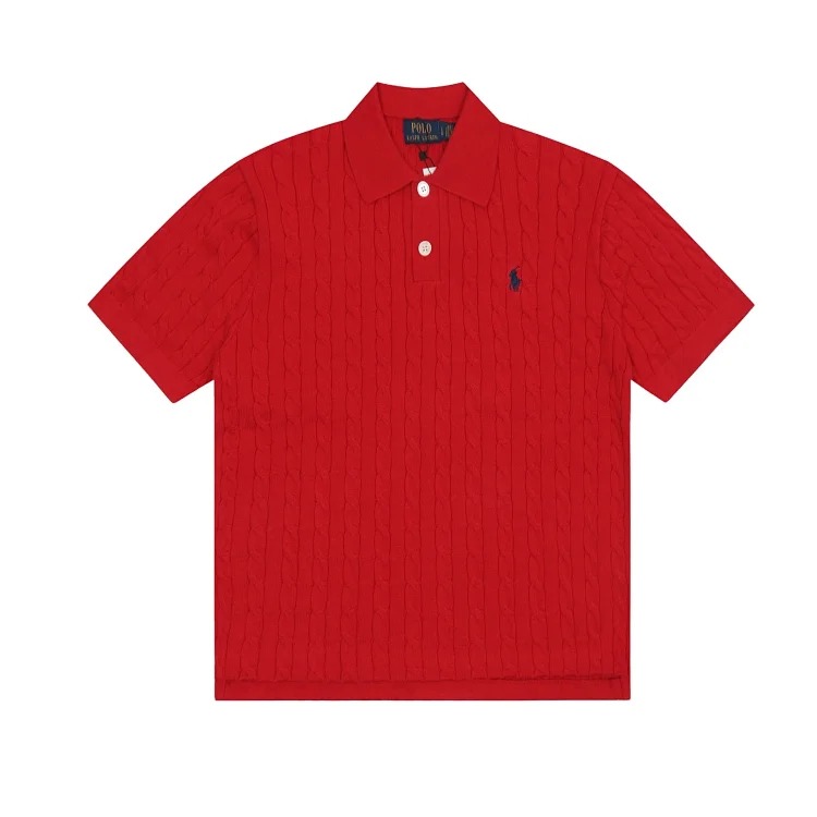 Louis Vuitton Horse label POLO lapel knitted short-sleeved small twist lapel T-shirt
