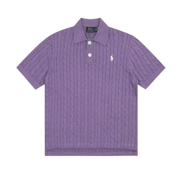 Louis Vuitton Horse label POLO lapel knitted short-sleeved small twist lapel T-shirt