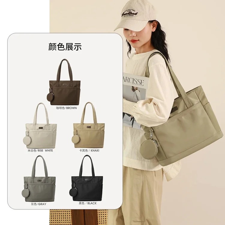 Japanese large-capacity versatile shoulder bag new fashion tote bag student bag simple casual handbag