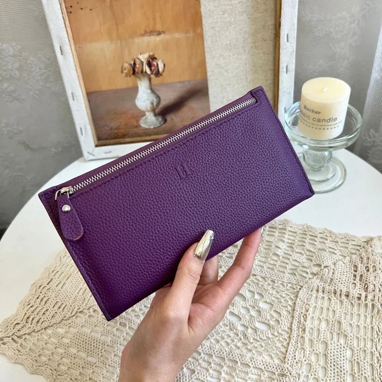 AMS embossed print women's zipper long wallet-5784 image 3