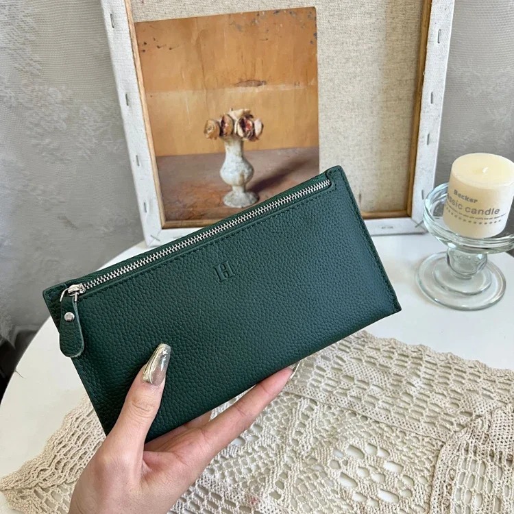 AMS embossed print women's zipper long wallet-5784 image 4
