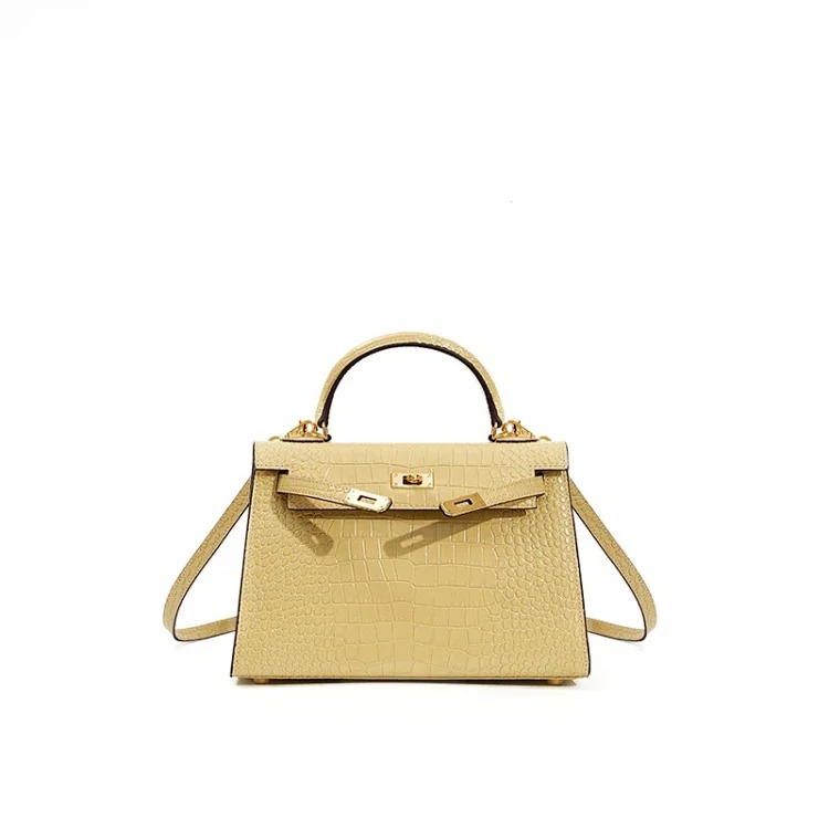 Hermes Kelly bag genuine leather commuter crossbody bag women's versatile new style women's office worker niche women's high-end handbag
