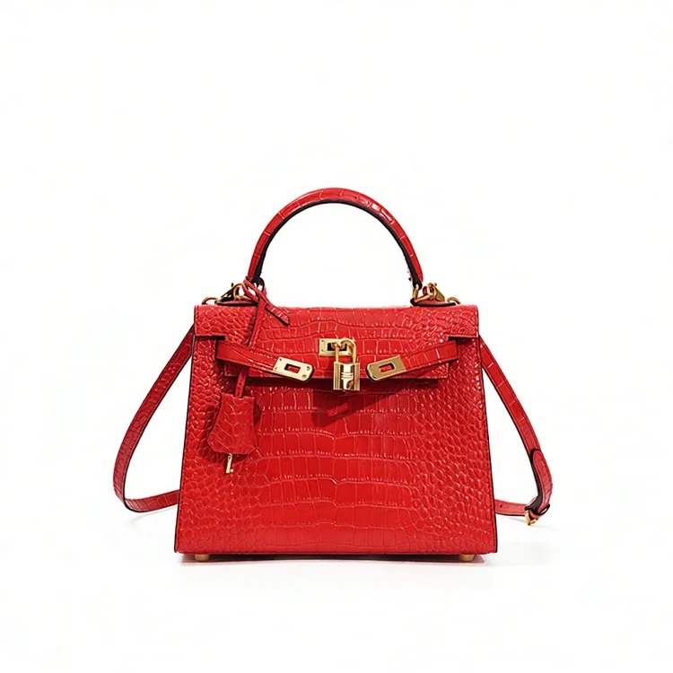 Hermes Kelly bag genuine leather commuter crossbody bag women's versatile new style women's office worker niche women's high-end handbag