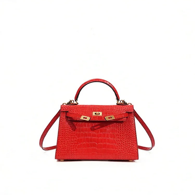 Hermes Kelly bag genuine leather commuter crossbody bag women's versatile new style women's office worker niche women's high-end handbag