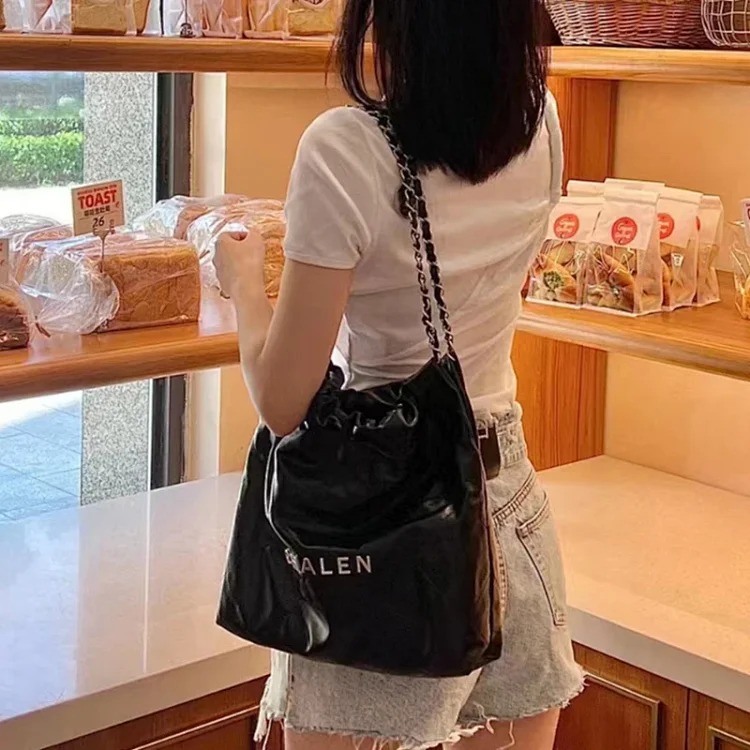 Xiaoxiang Garbage Bag Genuine Leather Tote Bag Diamond Chain Large Capacity Shoulder Commuting Bag-CY