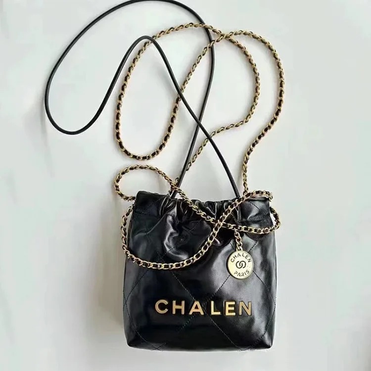 Xiaoxiang Garbage Bag Genuine Leather Tote Bag Diamond Chain Large Capacity Shoulder Commuting Bag-CY