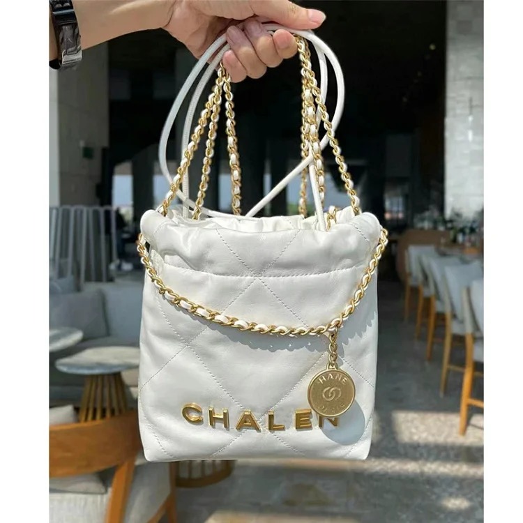 Xiaoxiang Garbage Bag Genuine Leather Tote Bag Diamond Chain Large Capacity Shoulder Commuting Bag-CY