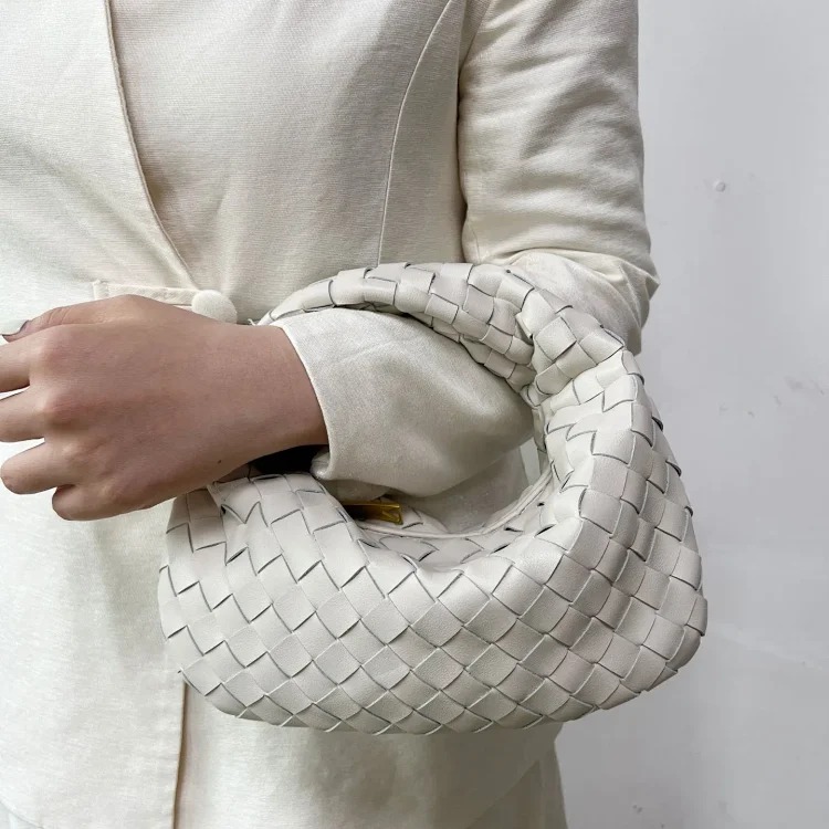 New dumpling bag women's jodie handmade genuine woven knotted bag genuine leather handbag armpit party bag for women
