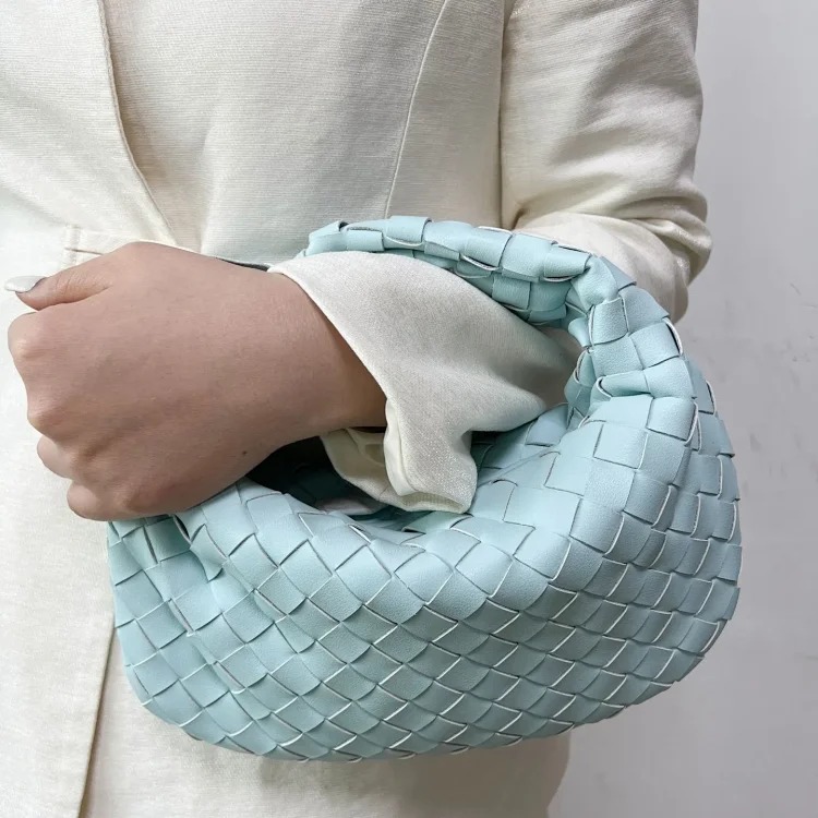 New dumpling bag women's jodie handmade genuine woven knotted bag genuine leather handbag armpit party bag for women