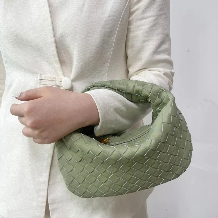 New dumpling bag women's jodie handmade genuine woven knotted bag genuine leather handbag armpit party bag for women