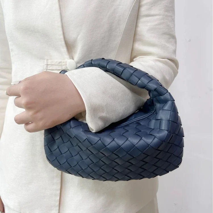 New dumpling bag women's jodie handmade genuine woven knotted bag genuine leather handbag armpit party bag for women