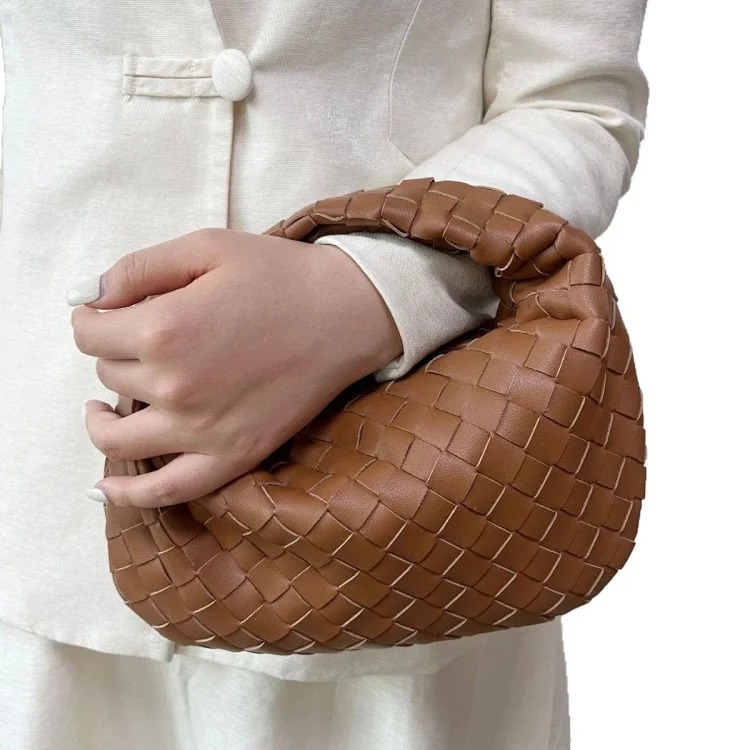 New dumpling bag women's jodie handmade genuine woven knotted bag genuine leather handbag armpit party bag for women