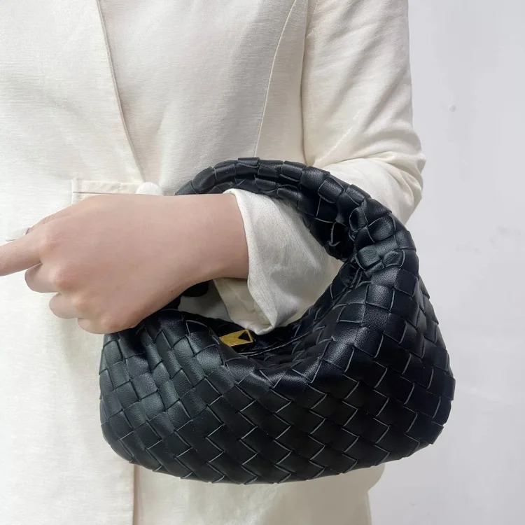 New dumpling bag women's jodie handmade genuine woven knotted bag genuine leather handbag armpit party bag for women