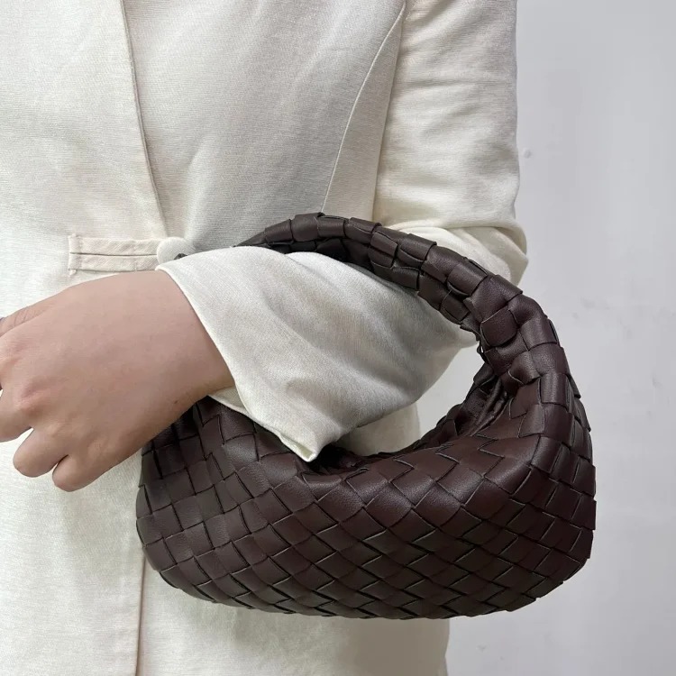 New dumpling bag women's jodie handmade genuine woven knotted bag genuine leather handbag armpit party bag for women