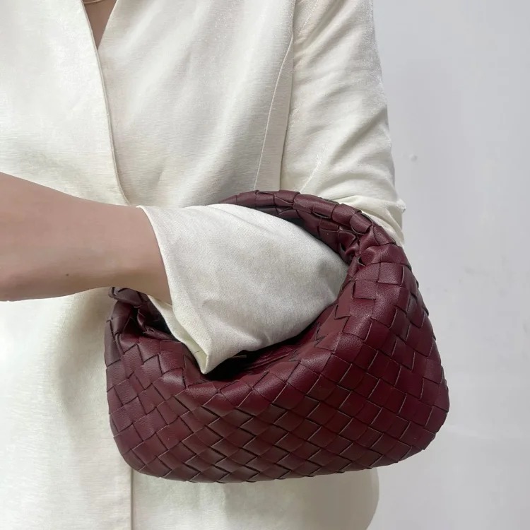 New dumpling bag women's jodie handmade genuine woven knotted bag genuine leather handbag armpit party bag for women