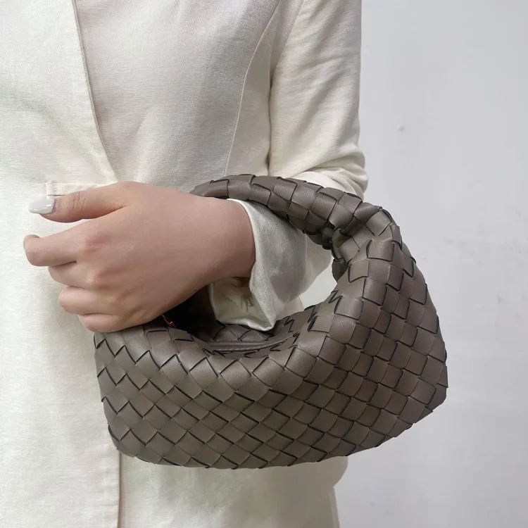 New dumpling bag women's jodie handmade genuine woven knotted bag genuine leather handbag armpit party bag for women