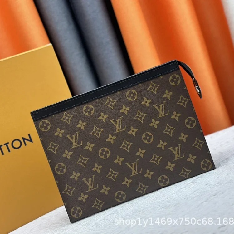 BQQ-New men's bag, women's bag, clutch bag, clutch bag, casual fashion envelope bag, toiletry bag image 3