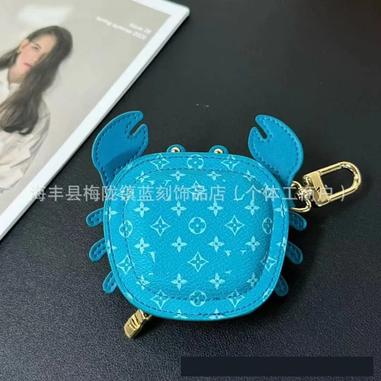 Small crab bag pendant new wireless bluetooth headphone bag keychain lipstick coin purse car pendant