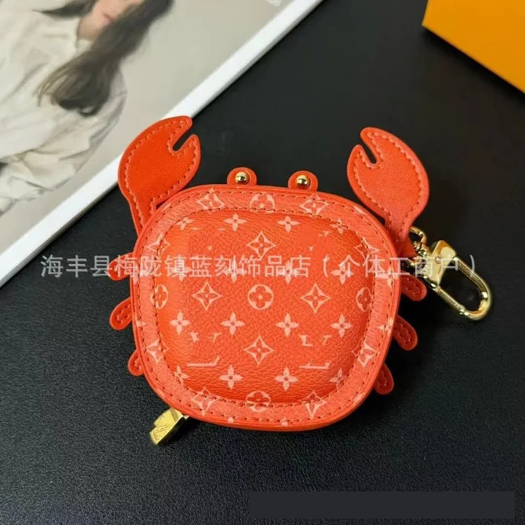 Small crab bag pendant new wireless bluetooth headphone bag keychain lipstick coin purse car pendant
