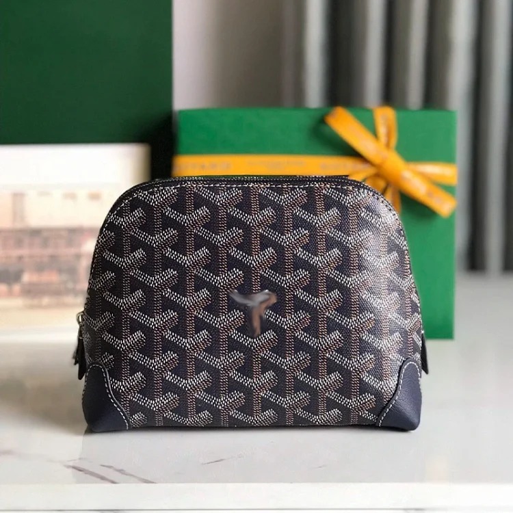 Loewe New dog tooth same shell cosmetic bag storage travel toiletry bag portable clutch bag internet celebrity Goya bag image 6